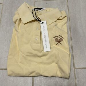 NWT Morgan Stewart sport yellow polo small